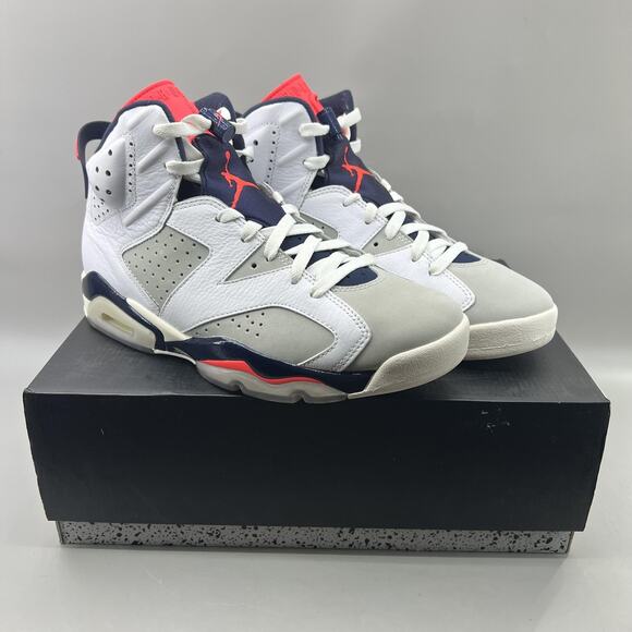 Jordan Other - Air Jordan 6 Retro Tinker Shoes Men Size 9.5 White Grey Infrared Mid Sneakers